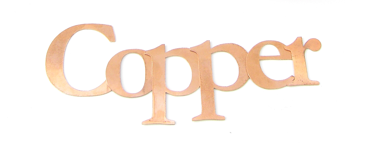 copper lettering